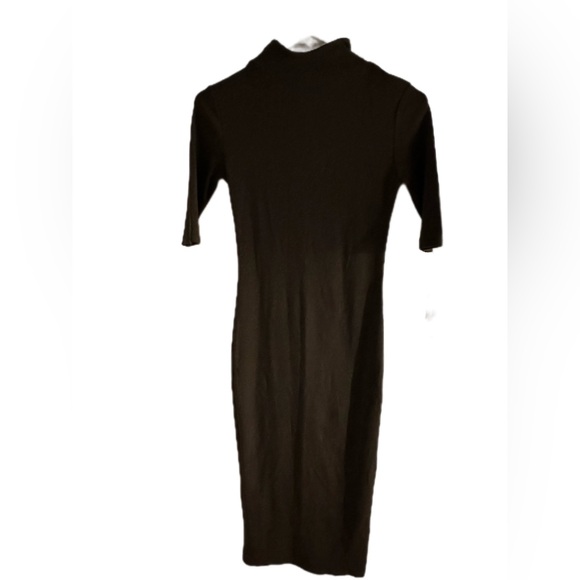 (Zara) Elegant Olive Green Midi Dress - Picture 2 of 6